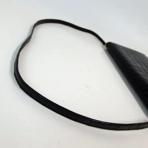 AUTHENTIC LANVIN EMBOSSED LEATHER QUILTED SHOULDER - Picture 3 of 8